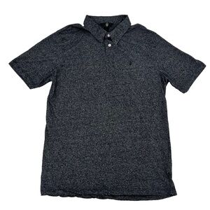 Volcom Mens Size L Polo Shirt‎ Charcoal Gray Logo Short Sleeve Comfort Outdoor